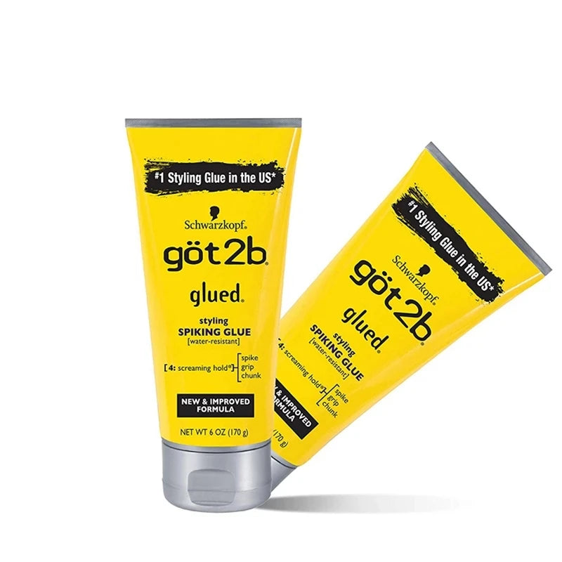 Combo Got2b Glued Spiking Glue Hair Gel Water invisible Resistant Strong Hold for wig adhesives dege control gel for Screaming Hold