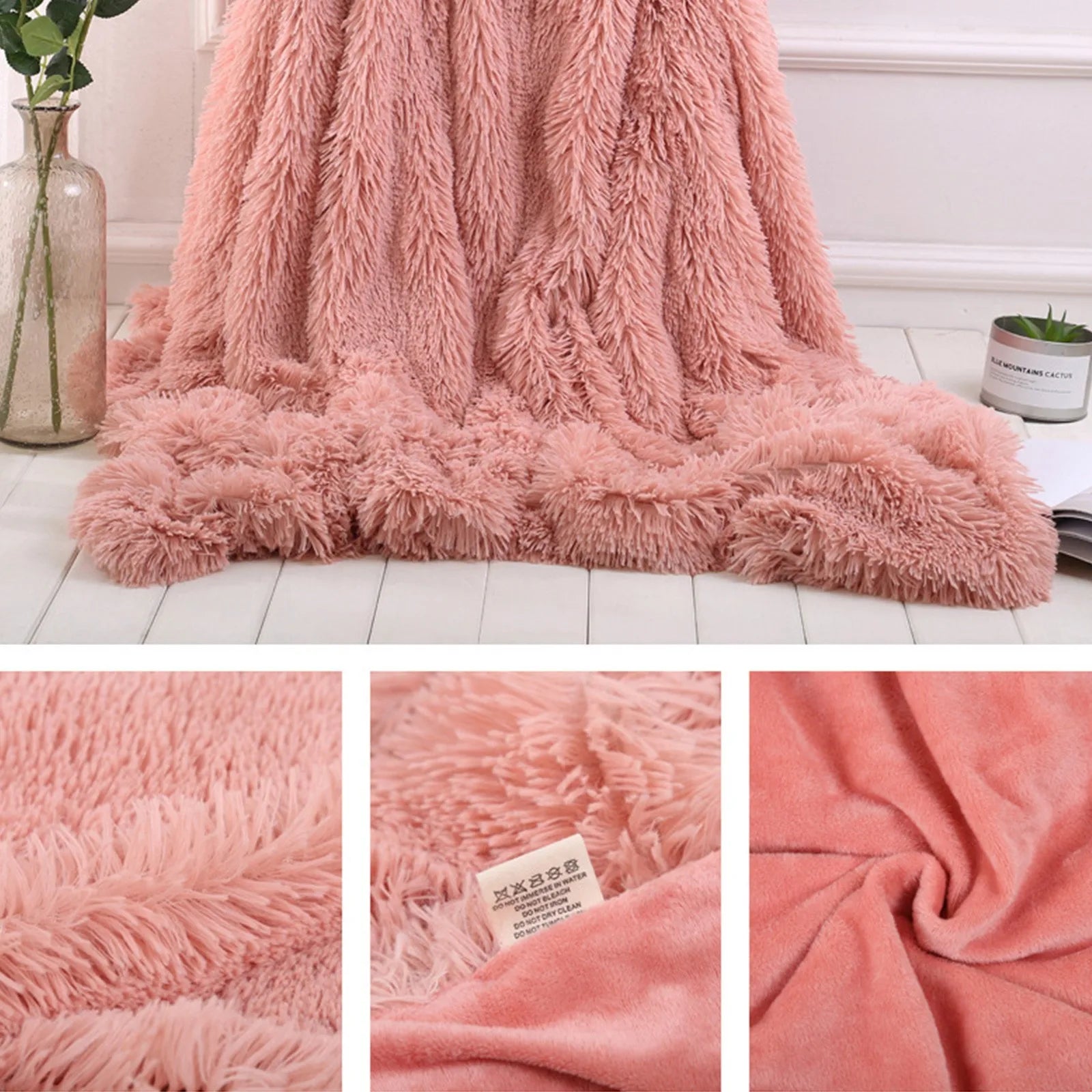 Fuzzy Fur 1PCS Super Soft Faux Elegant Cozy With Fluffy Throw Blanket Bed Sofa Bedspread Long Shaggy Soft Warm Bedding Sheet