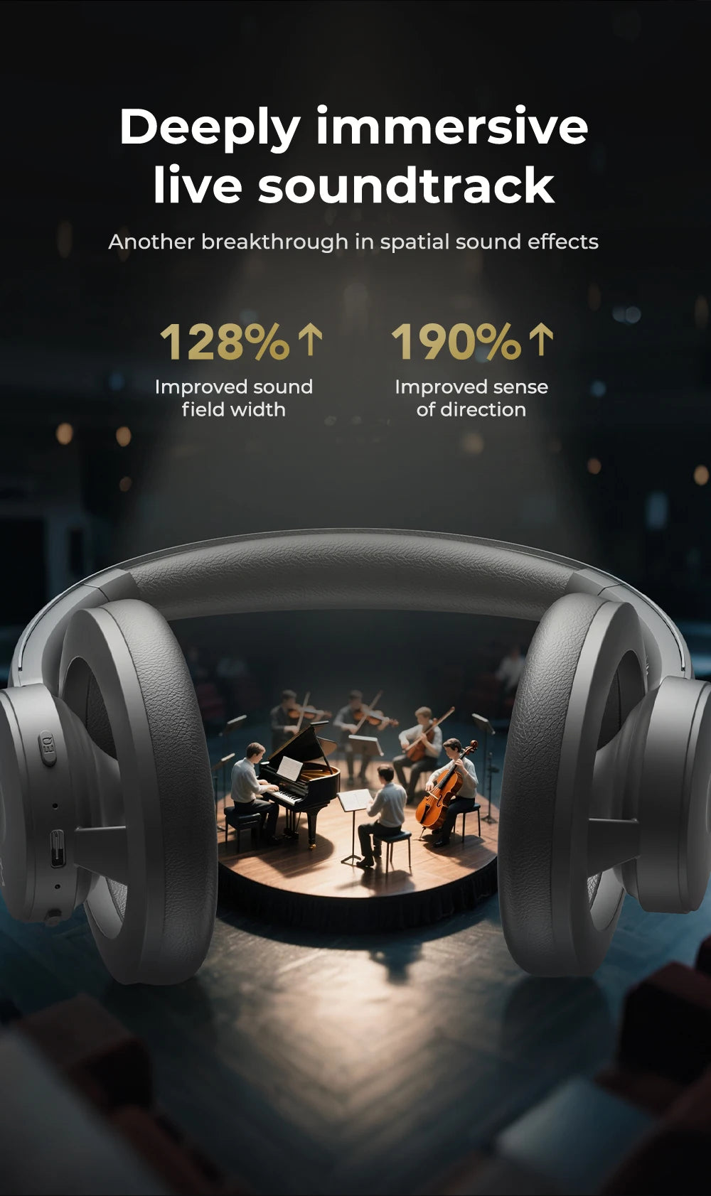 Open-Ear Headphones Foldable Punchy Bass HTC HP06 Bluetooth V6.0 Wireless  Headset for PC Laptop phone TV lightweight Hollow Airy