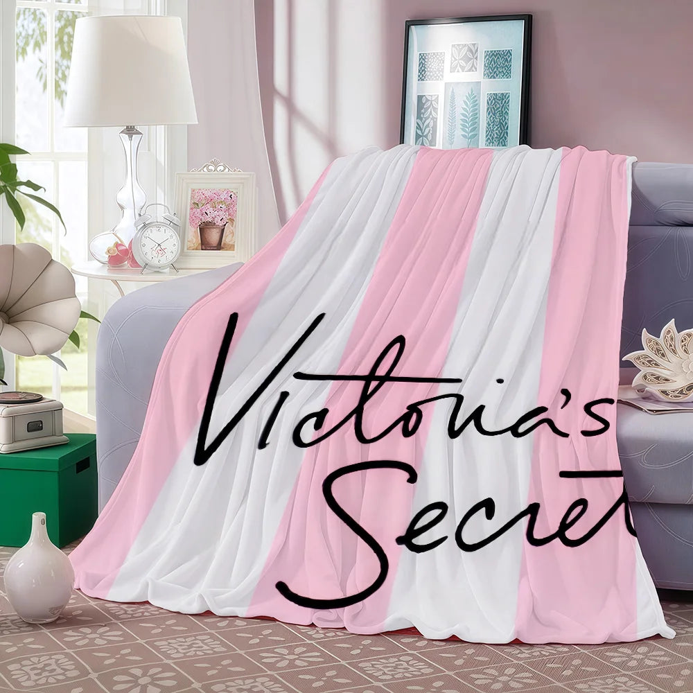 Cozy V-Victoria's S-Secret Blanket Warm And Soft Suitable For Bedroom Living Room Sofa Bed Office Travel Camping