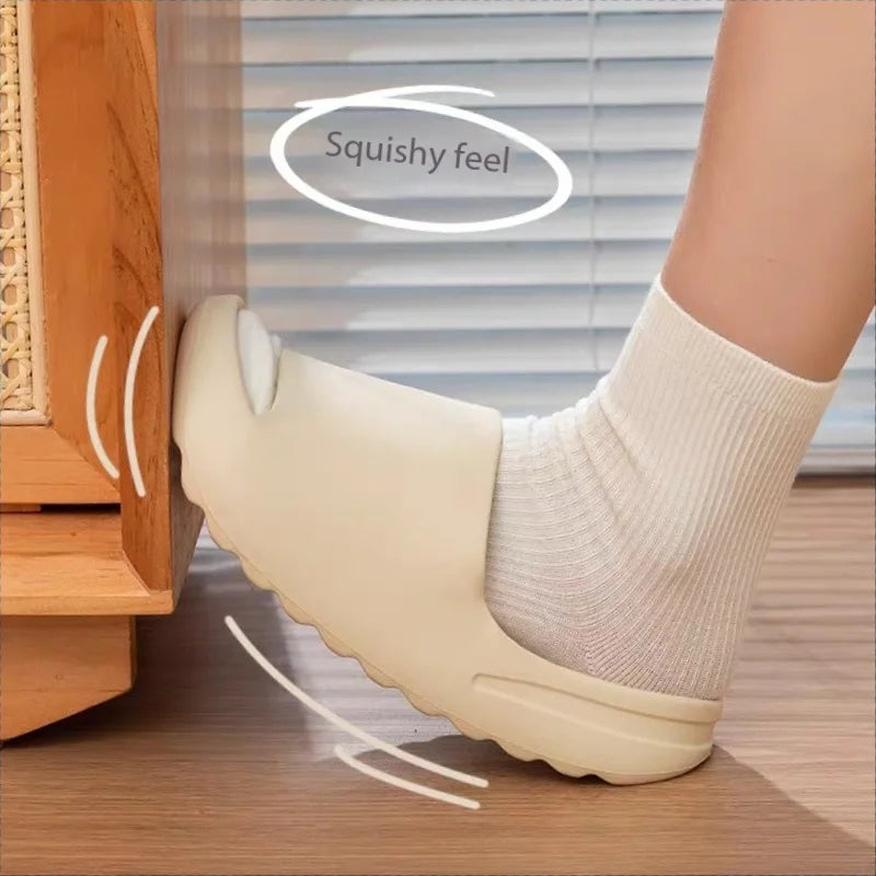 Unisex Summer  Sandals Casual Beach Shoes Soft Bottom Slides Thick Platform EVA Anti-Slip Home Slippers