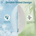 Tofu Pillow 1-Pack, 3D Massage and Dual-Sided Cooling & Support, All-Season Ergonomic Neck Support Cooling Breathable
