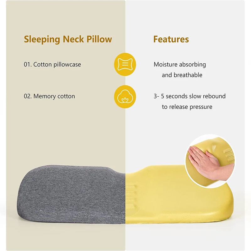Super Comfortable Cervical Pillow, Memory Foam Contour Pillow, Bed Pillows for Side Sleeper Ergonomic Orthopedic Sleeping Pillow, Neck Pillow