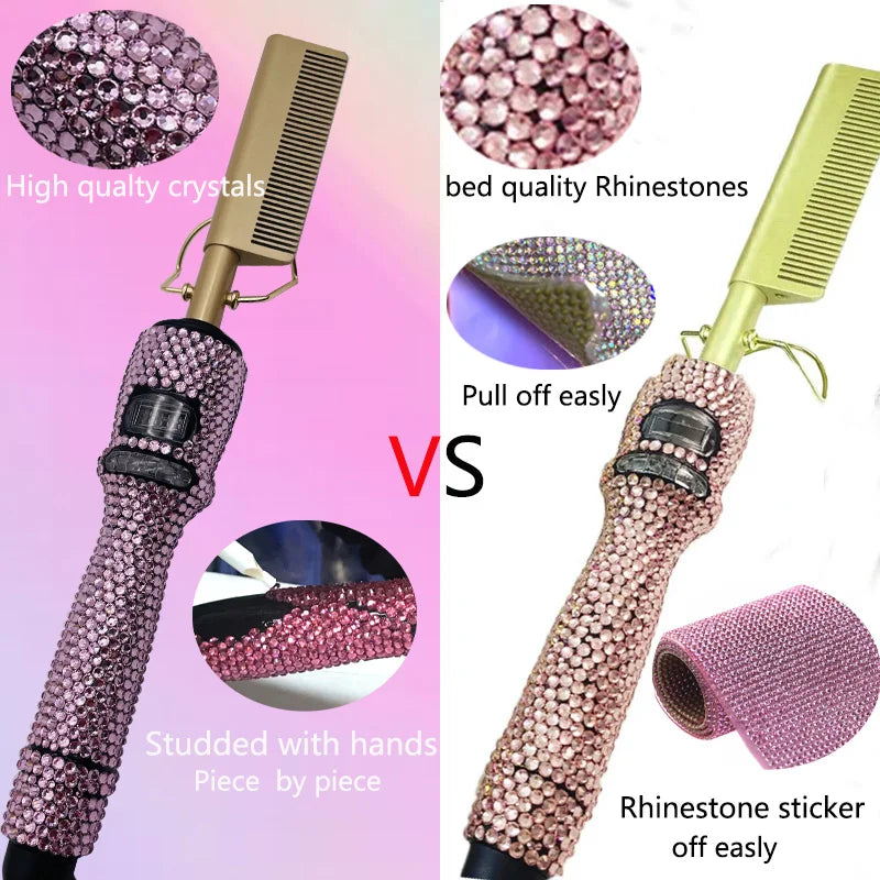 Premium Hot Comb Straight Curling Electric Comb for American African Hair pente quente peigne chauffant lisseur cheveux Styling Tools