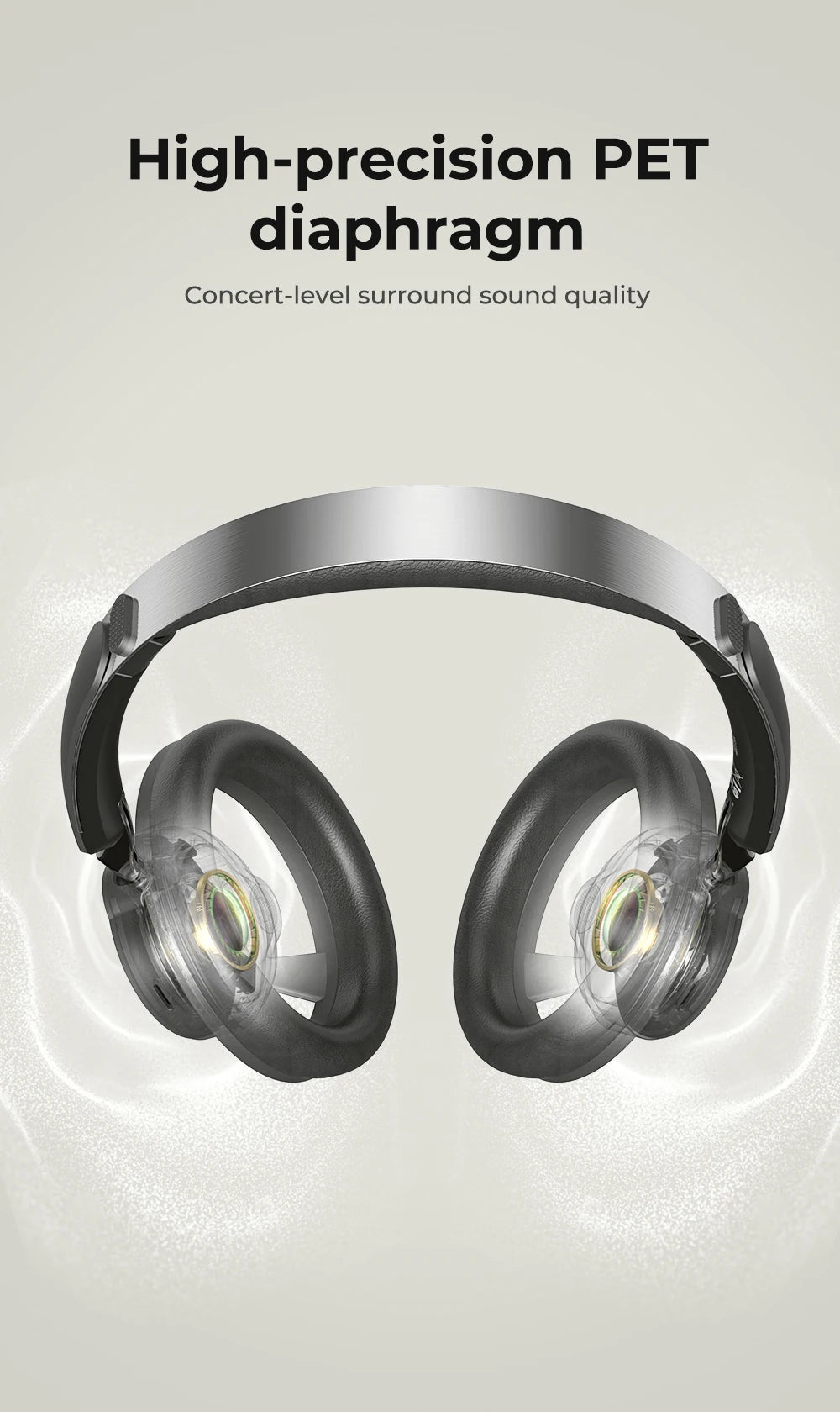 Open-Ear Headphones Foldable Punchy Bass HTC HP06 Bluetooth V6.0 Wireless  Headset for PC Laptop phone TV lightweight Hollow Airy