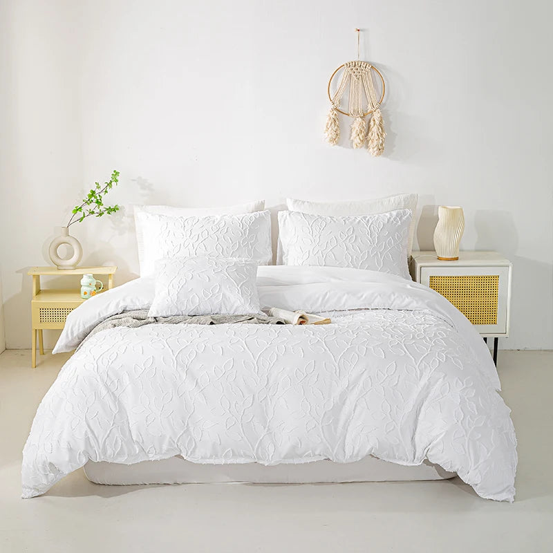 Cutting flower Bedding 3pcs Set with Zip Closure - Polyester, All-Season Comforter Set (Comforter & Pillow Shams Not Included)