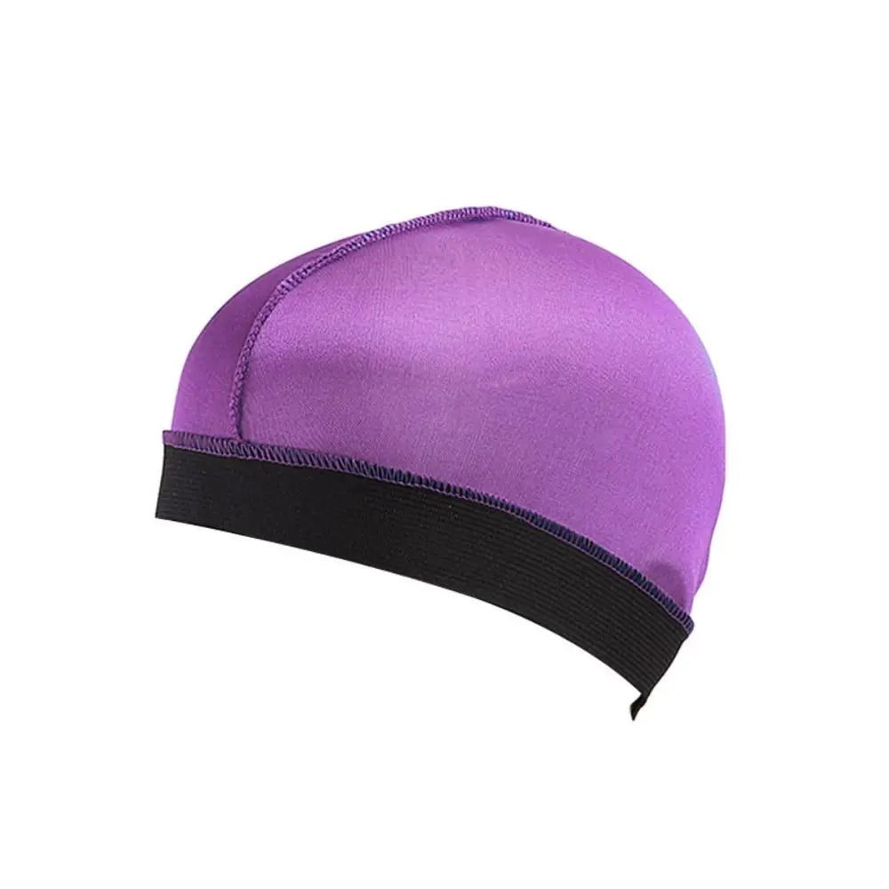 Pure Color Men Caps Durag Style Hats Bonnet Elastic Breathable Wave Caps Polyester Multicolor Durag Cap Men Outdoor Wave Caps