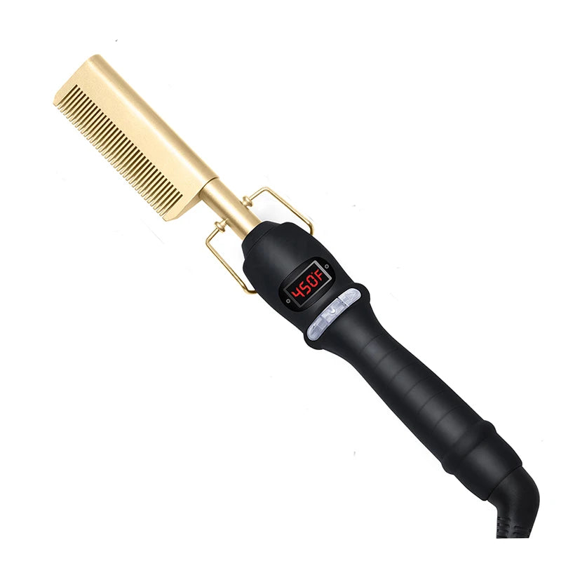 Premium Hot Comb Straight Curling Electric Comb for American African Hair pente quente peigne chauffant lisseur cheveux Styling Tools