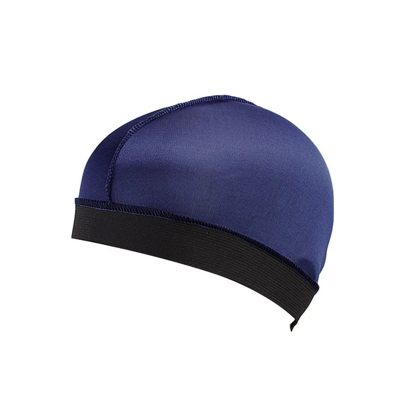 Solid Wave Caps Men Pure Color Caps  Elastic Breathable Wave Caps Polyester Multicolor Durag Cap Men Outdoor Wave Caps