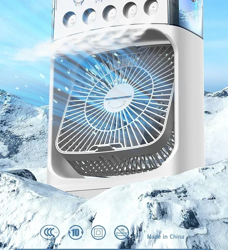 Combo 3 In 1 Fan AIr Conditioner Household Small Air Cooler LED Night Light Portable Humidifier Air Adjustment Fan Office Home Fan New
