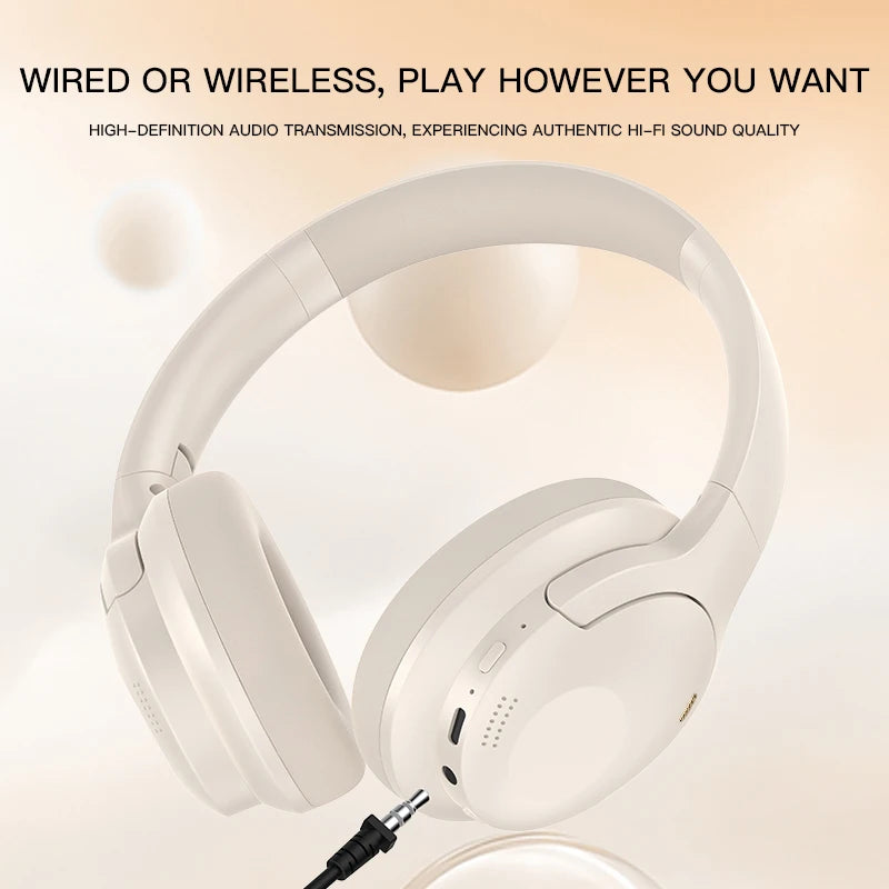 Earphones Foldable Noise Reduction Bluetooth 5.3 Headsets Gaming Headphones Dual Mode Wireless Music Headsets For iPhone Xiaomi
