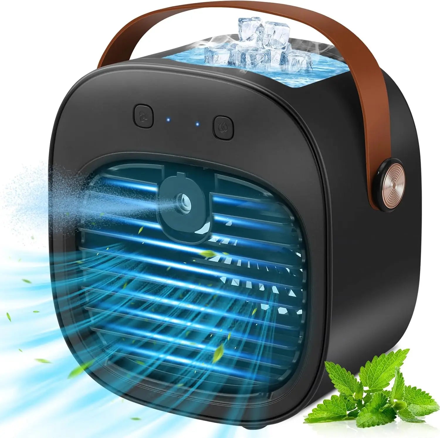 Mini Portable Air Conditioners Rechargeable,   Personal Air Cooler with 3 Speeds, Small Desk Air Conditioner