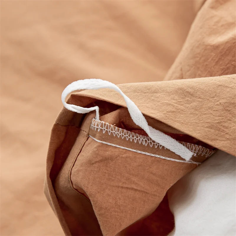 Hight Quality 3pcs  100% cotton bedding set Double Duvet Cover Set 220x240 Solid Twist Cotton King Size Bedding Set Quilt Cover Set