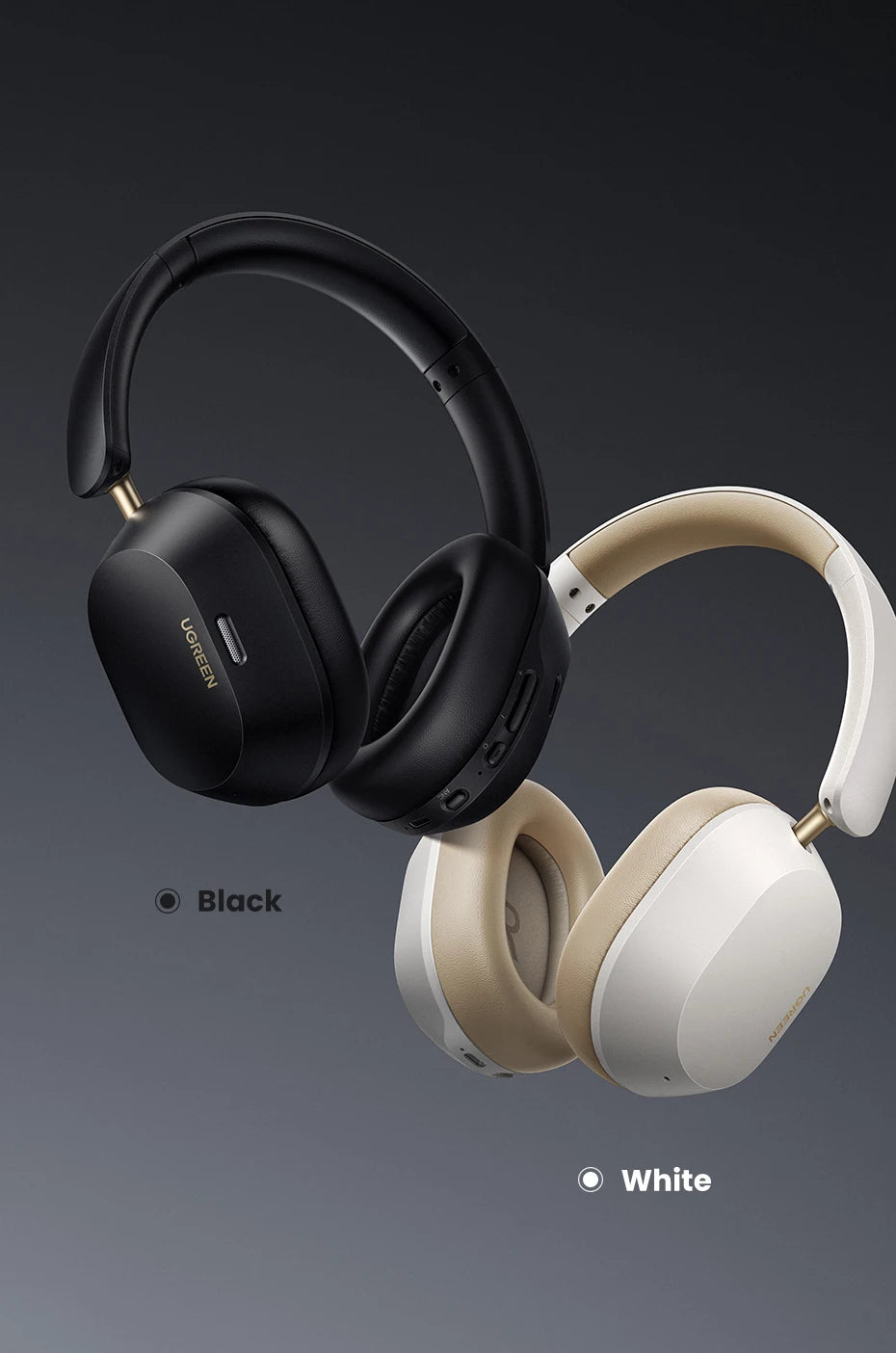 Hight Quality Wireless Bluetooth Headphones 43dB Hybrid Active Noise Cancellation Hi-Res LDAC 75H Spatial Audio Headset Earphones