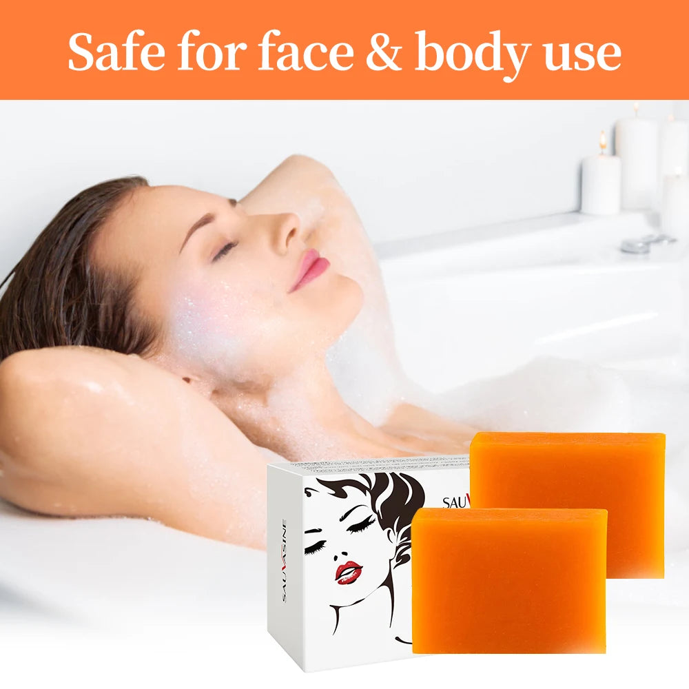 Homemade 2Pcs Kojic Acid Soap Natural Mild Non-Irritating Brightening Skin Exfoliator Body Face Cleansing Whitening Soap