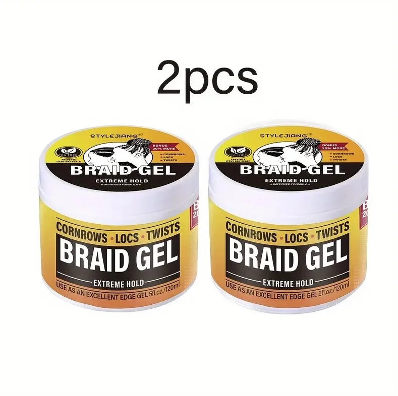 Locs & Twist Extreme Hold Braid Gel - Styling Hair Wax for Cornrows, Locs, Twists and Fashionable Braids