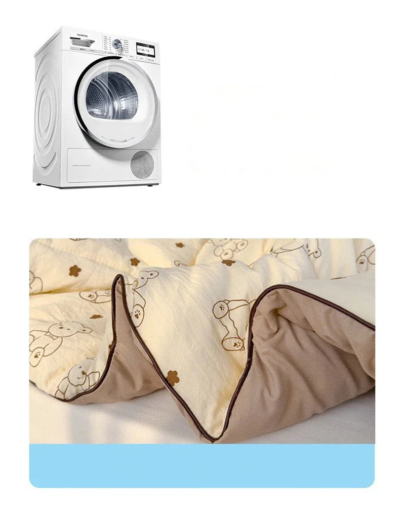 Ideal Printed Double Gauze Summer Quilt Grade A Lightweight Air Conditioning Quilt Soya Fibre Fill Soft Breathable Cool Summer Blanket