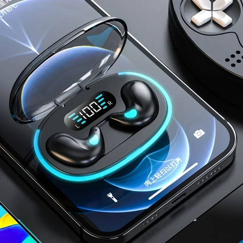 Sleeping Earbuds X55 Wireless Mini Headphones, TWS Bluetooth Earphone for Work & Sport, Hidden Stereo Headsets with Microphone