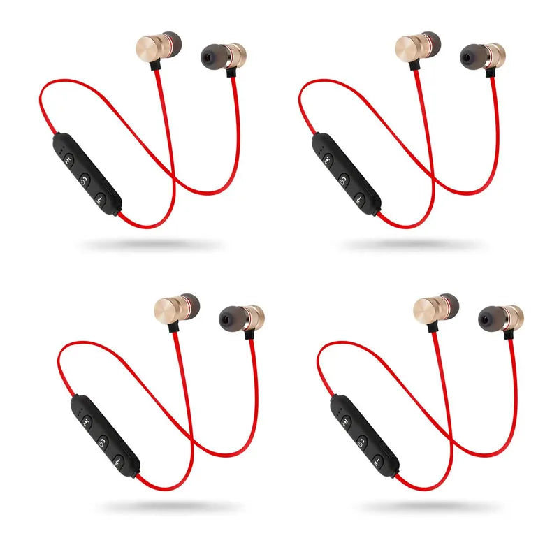 Athletic Earphone1/2/3/4pcs Bluetooth Neckband Magnetic Wireless Earphones Stereo Earbuds Music Headphones With Mic For Xiaomi