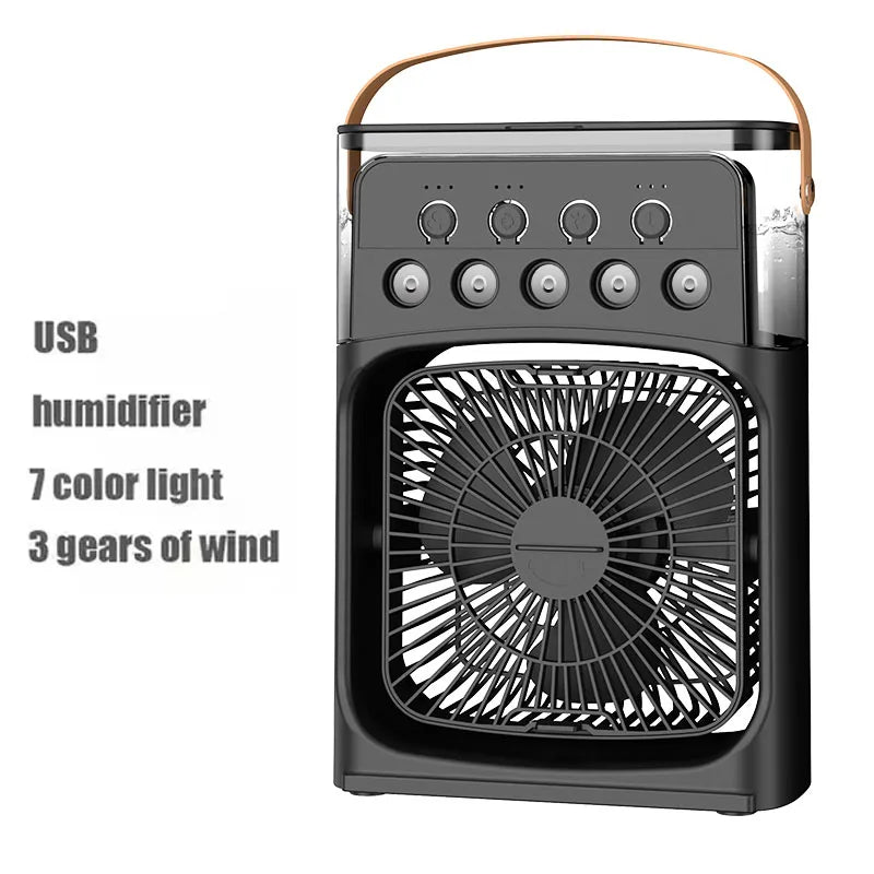 Combo 3 In 1 Fan AIr Conditioner Household Small Air Cooler LED Night Light Portable Humidifier Air Adjustment Fan Office Home Fan New