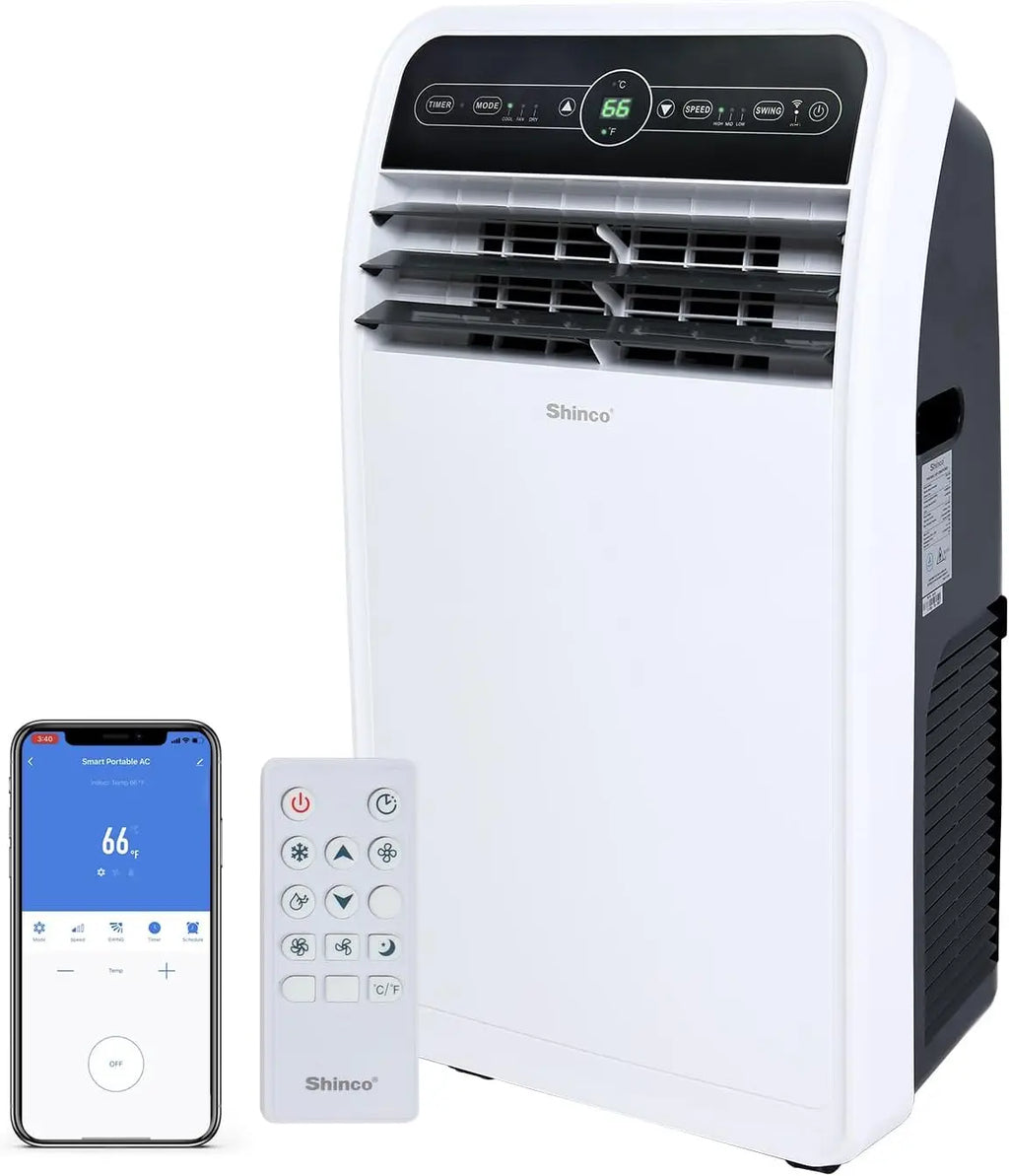 AC Shinco 10,000 BTU Portable Air Conditioner, Portable AC Unit with Built-in Cool, Wi-Fi Enabled for Room up to 400 sq.