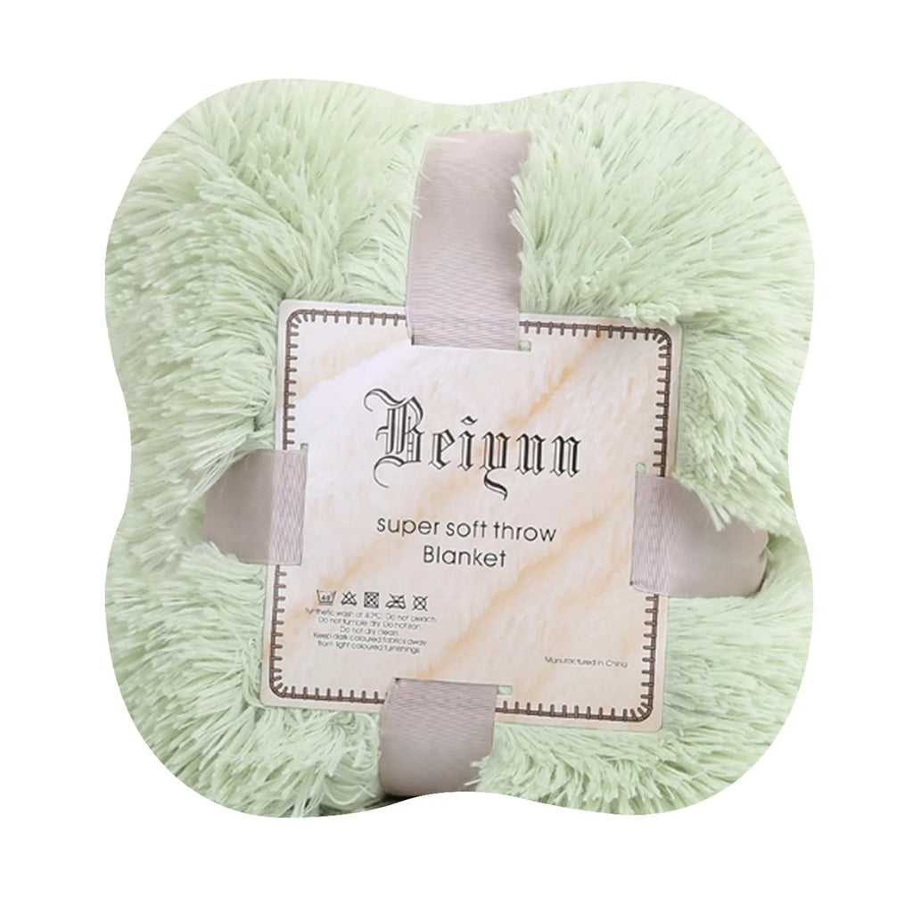 Fuzzy Fur 1PCS Super Soft Faux Elegant Cozy With Fluffy Throw Blanket Bed Sofa Bedspread Long Shaggy Soft Warm Bedding Sheet