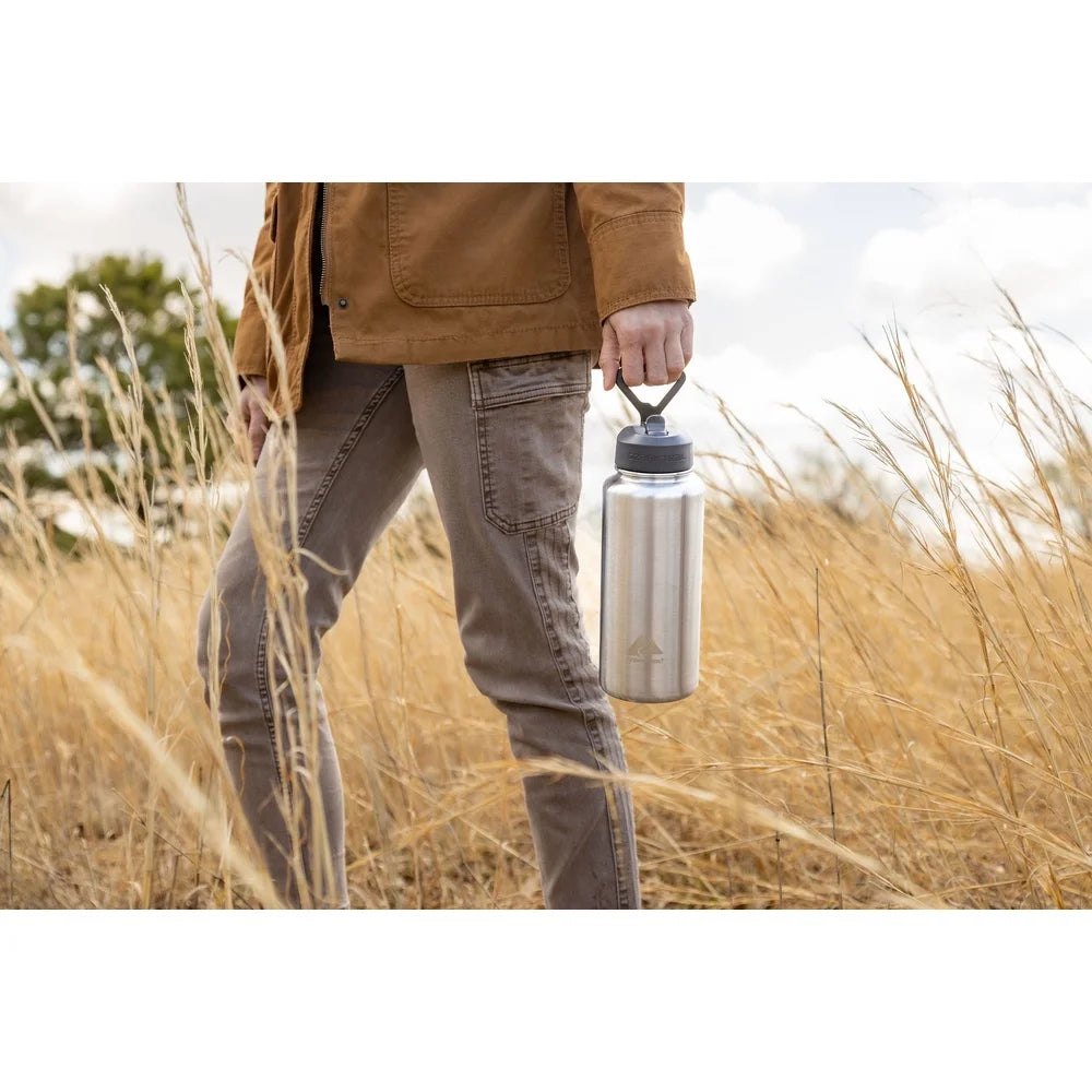 Stainless Steel Water Bottle insulated Flip Top Lid Vacuum Sealed Durable Camping Travel Bottle Dishwasher Safe Sweat Proof 32oz