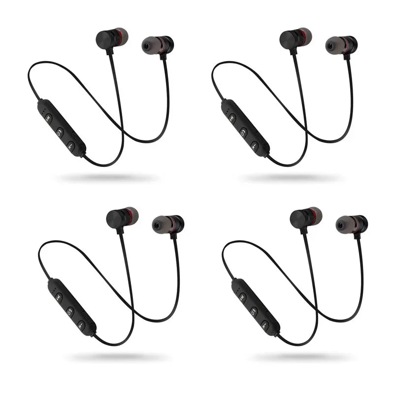 Athletic Earphone1/2/3/4pcs Bluetooth Neckband Magnetic Wireless Earphones Stereo Earbuds Music Headphones With Mic For Xiaomi