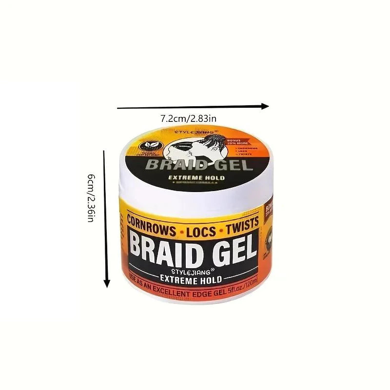 Locs & Twist Extreme Hold Braid Gel - Styling Hair Wax for Cornrows, Locs, Twists and Fashionable Braids