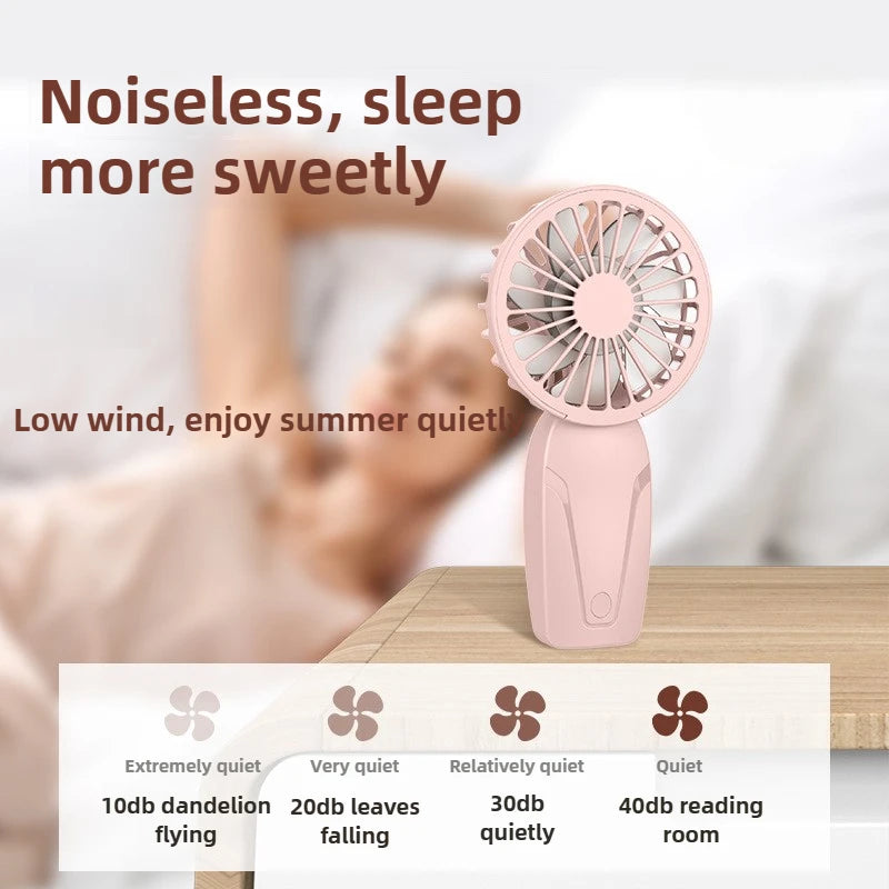 Handy Small Fan ABS Lightweight Cute Appearance USB Rechargeable Mini Fan for On Go Cooling Portable Mini Pocket Fan