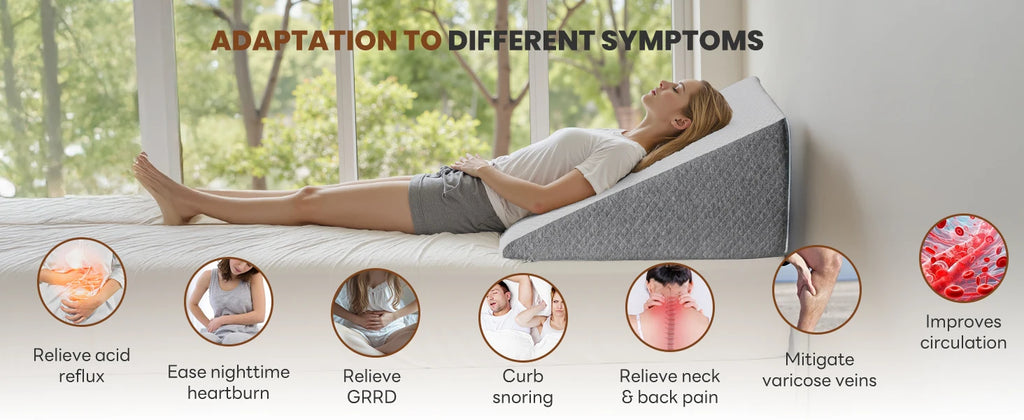 Inclined Ergonomic Wedge Contour Neck Pillows For Neck Pain Relief Memory Foam Bed Pillow Neck Pillow Provide multi part support