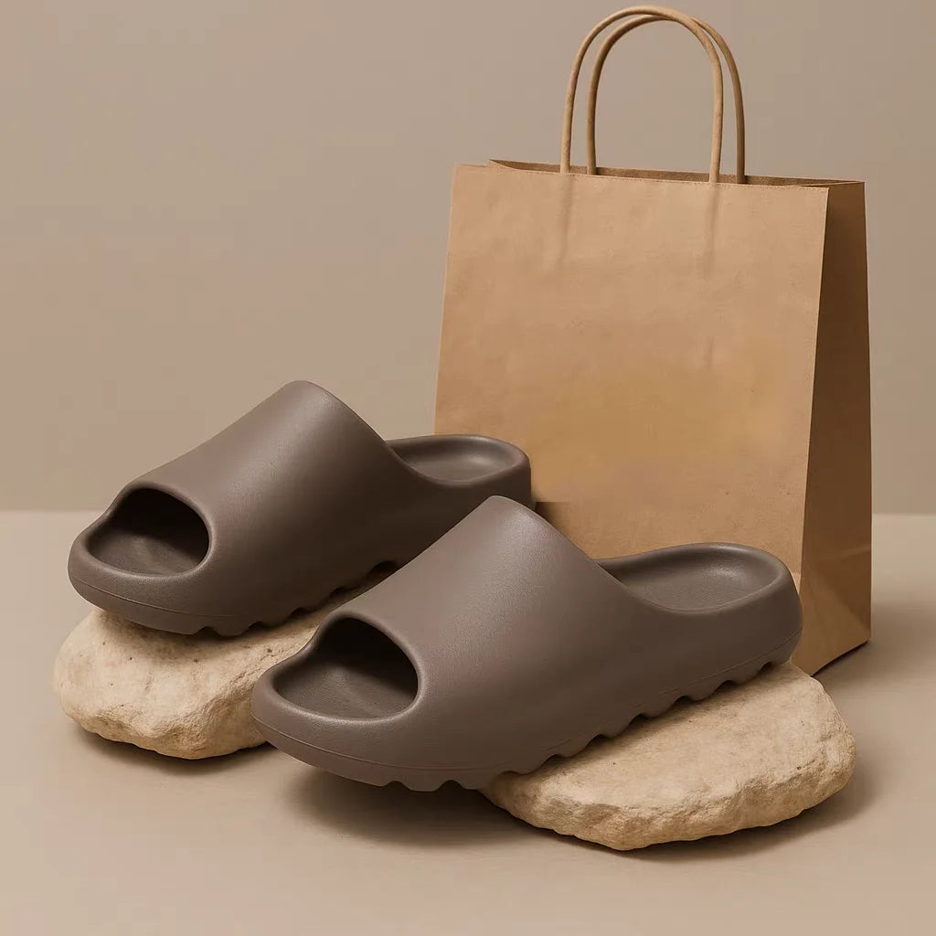 Unisex Summer  Sandals Casual Beach Shoes Soft Bottom Slides Thick Platform EVA Anti-Slip Home Slippers