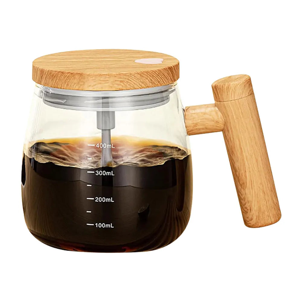 Coffee Stirring Cup Self Mixing Mug Glass Electric Automatic Mixing Cup 400ml Waterproof Electric Mixing Cup Home Supply