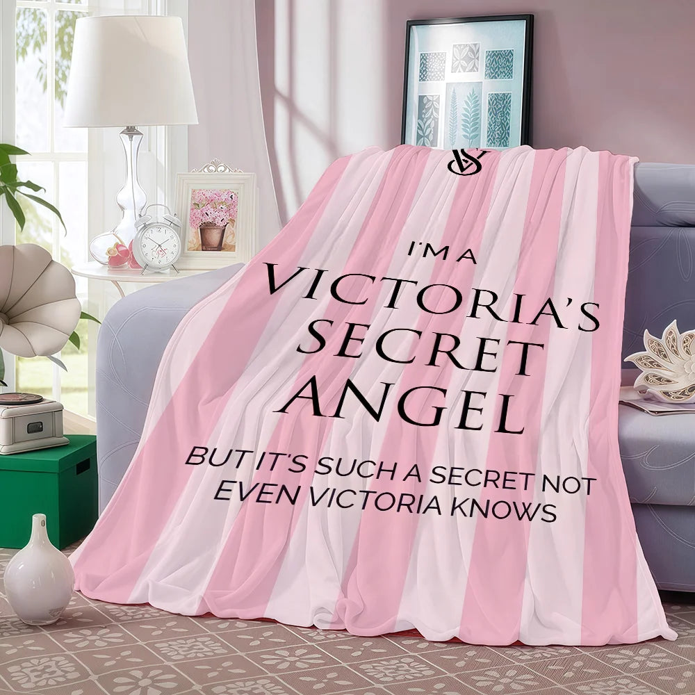 Cozy V-Victoria's S-Secret Blanket Warm And Soft Suitable For Bedroom Living Room Sofa Bed Office Travel Camping