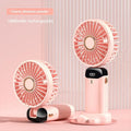 Super Handy Mini Fan Foldable Neck Hanging Fans 5 Speed USB Rechargeable Fan with Phone Stand and Display Screen 1800mAh