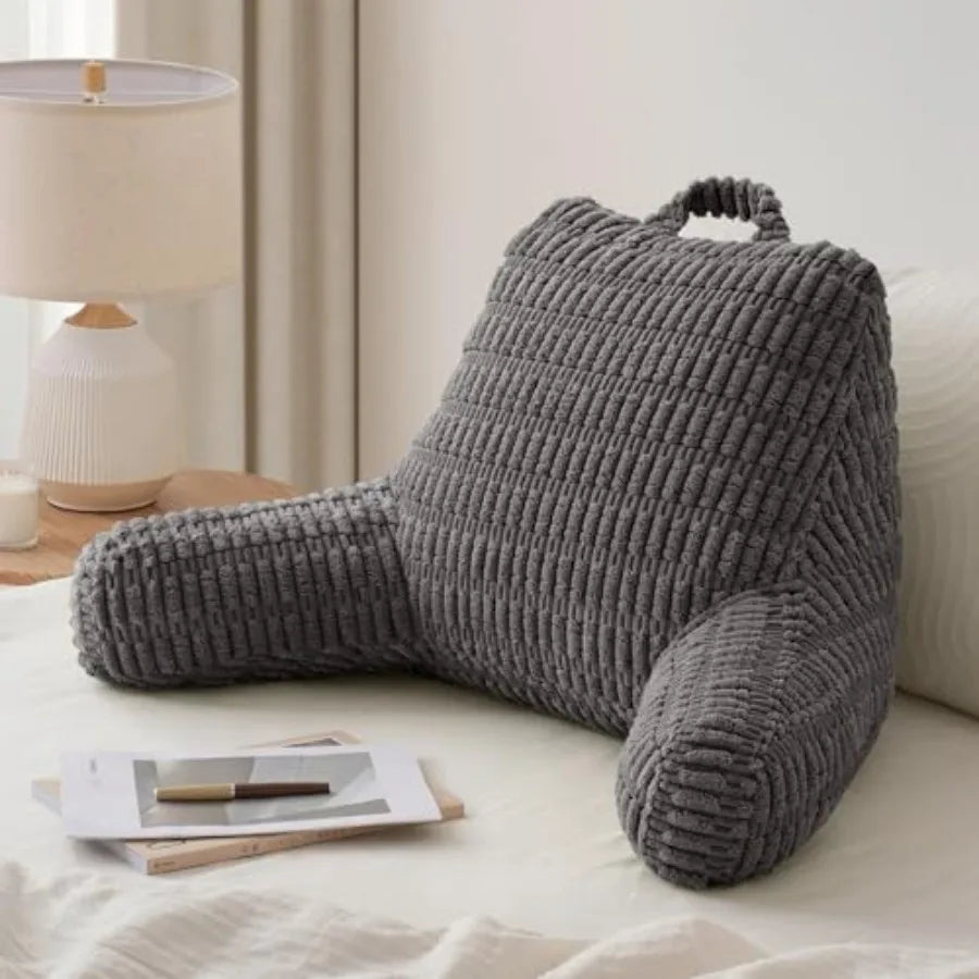 Comfortable Reading Pillow for Sitting in Bed, Flannel Back Pillow Bed Sitting Up for Adult and , Backrest Cushion for Sit Up in Couch or F