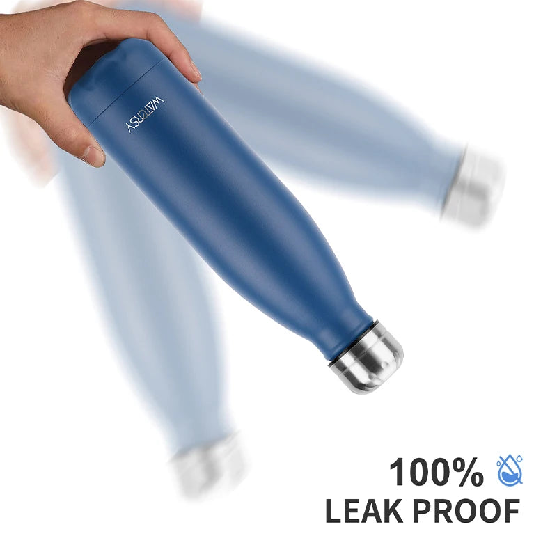 Stainless Steel Water Bottle 500ml Insulated Vacuum Flask Double Wall Thermal Cup Keep Cold Hot Sports Kettle