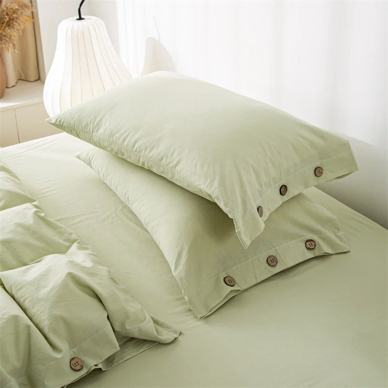 Hight Quality 3pcs  100% cotton bedding set Double Duvet Cover Set 220x240 Solid Twist Cotton King Size Bedding Set Quilt Cover Set