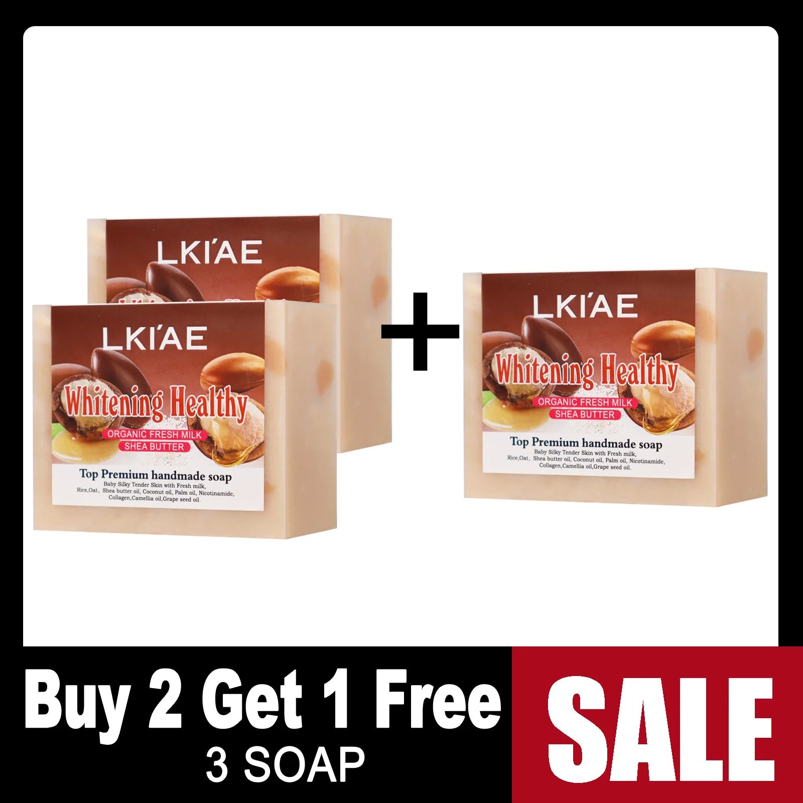 Deep Cleaning Organic Fresh Milk Whitening Soap Bar, Lighten, Improve Skin Elasticity, Handmade Soap For Face, Body and Hands, 150g/5.3 oz