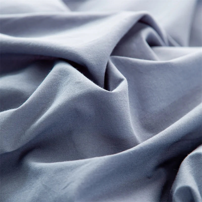 Hight Quality 3pcs  100% cotton bedding set Double Duvet Cover Set 220x240 Solid Twist Cotton King Size Bedding Set Quilt Cover Set