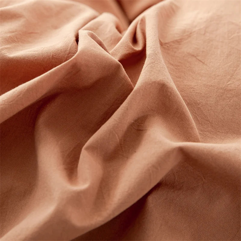 Hight Quality 3pcs  100% cotton bedding set Double Duvet Cover Set 220x240 Solid Twist Cotton King Size Bedding Set Quilt Cover Set