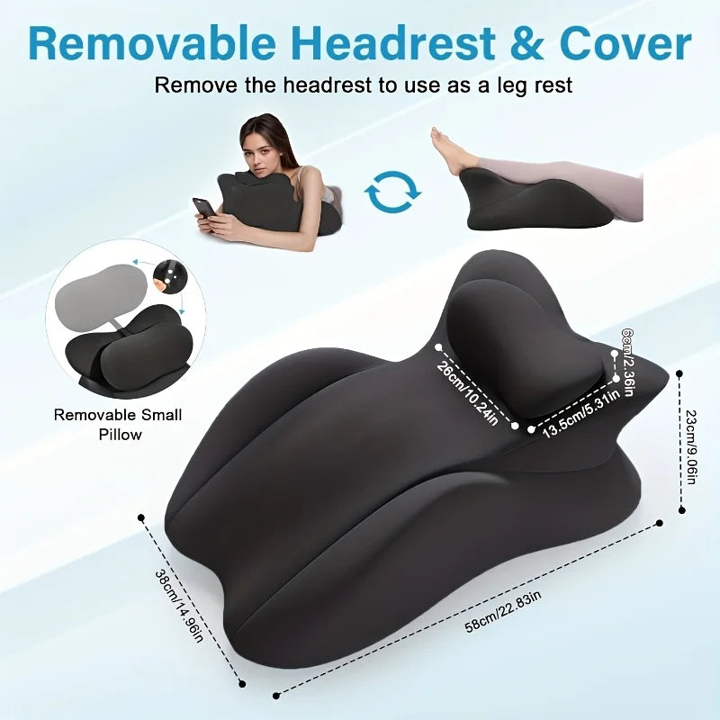 Special Ergonomic Reading Pillow for Adults, Bed Wedge Pillow for Headboard, Suitable for Prone Lying, Reclining & Sitting In Bed, Chin