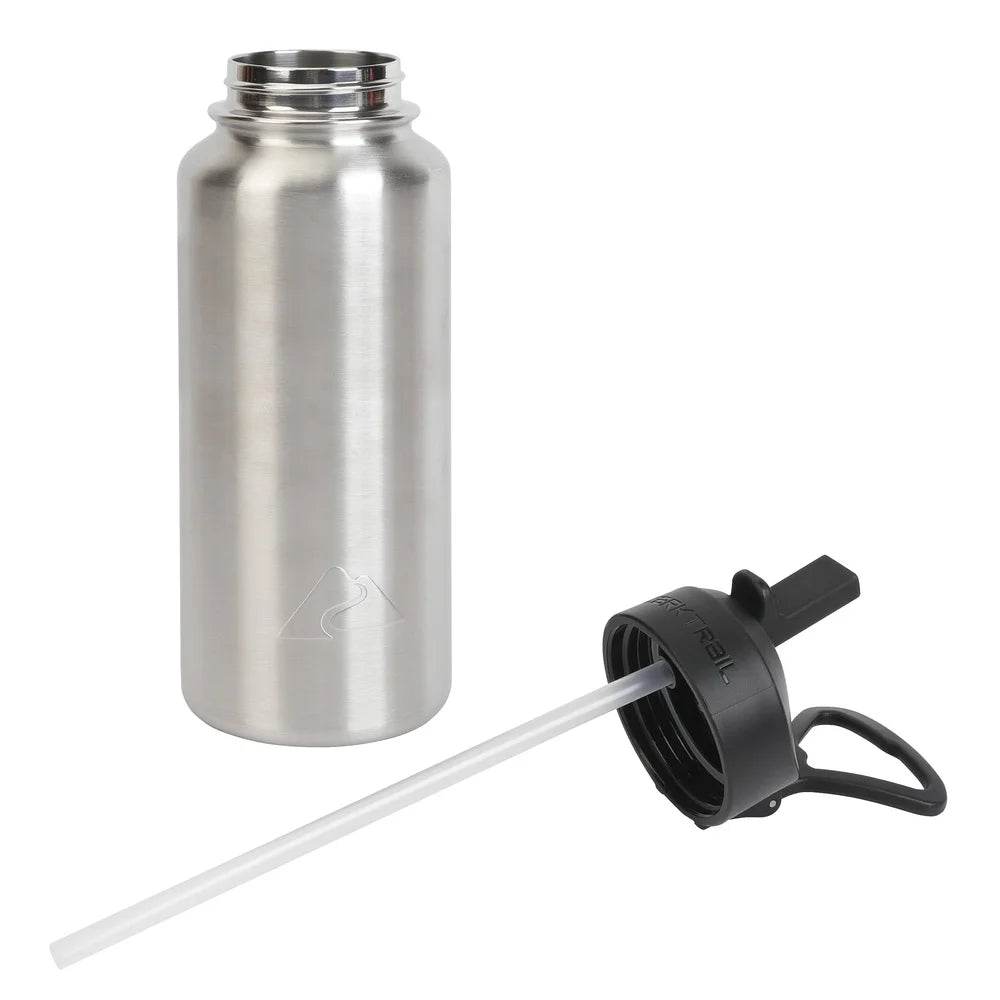 Stainless Steel Water Bottle insulated Flip Top Lid Vacuum Sealed Durable Camping Travel Bottle Dishwasher Safe Sweat Proof 32oz