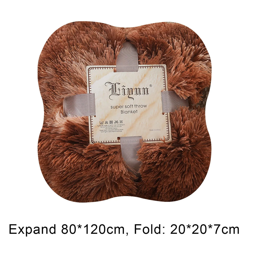 Fuzzy Fur 1PCS Super Soft Faux Elegant Cozy With Fluffy Throw Blanket Bed Sofa Bedspread Long Shaggy Soft Warm Bedding Sheet