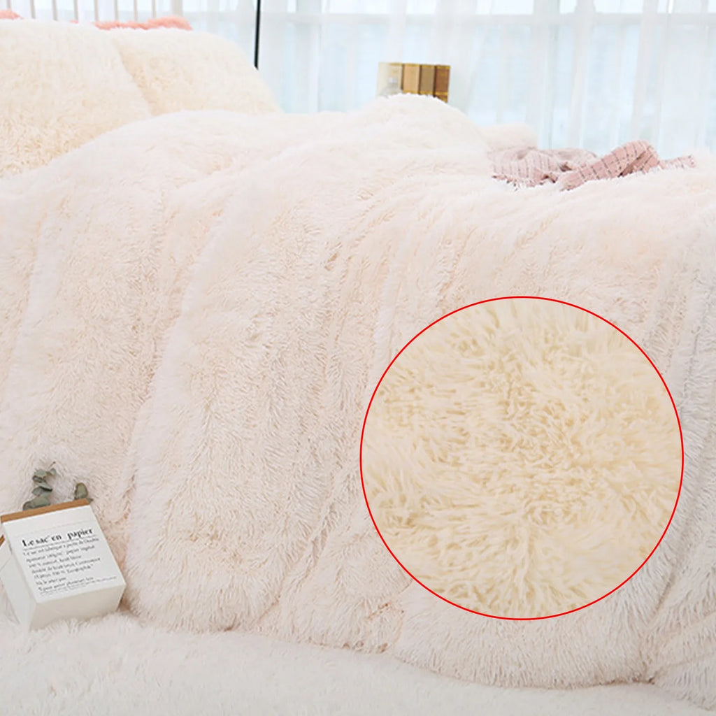 Fuzzy Fur 1PCS Super Soft Faux Elegant Cozy With Fluffy Throw Blanket Bed Sofa Bedspread Long Shaggy Soft Warm Bedding Sheet