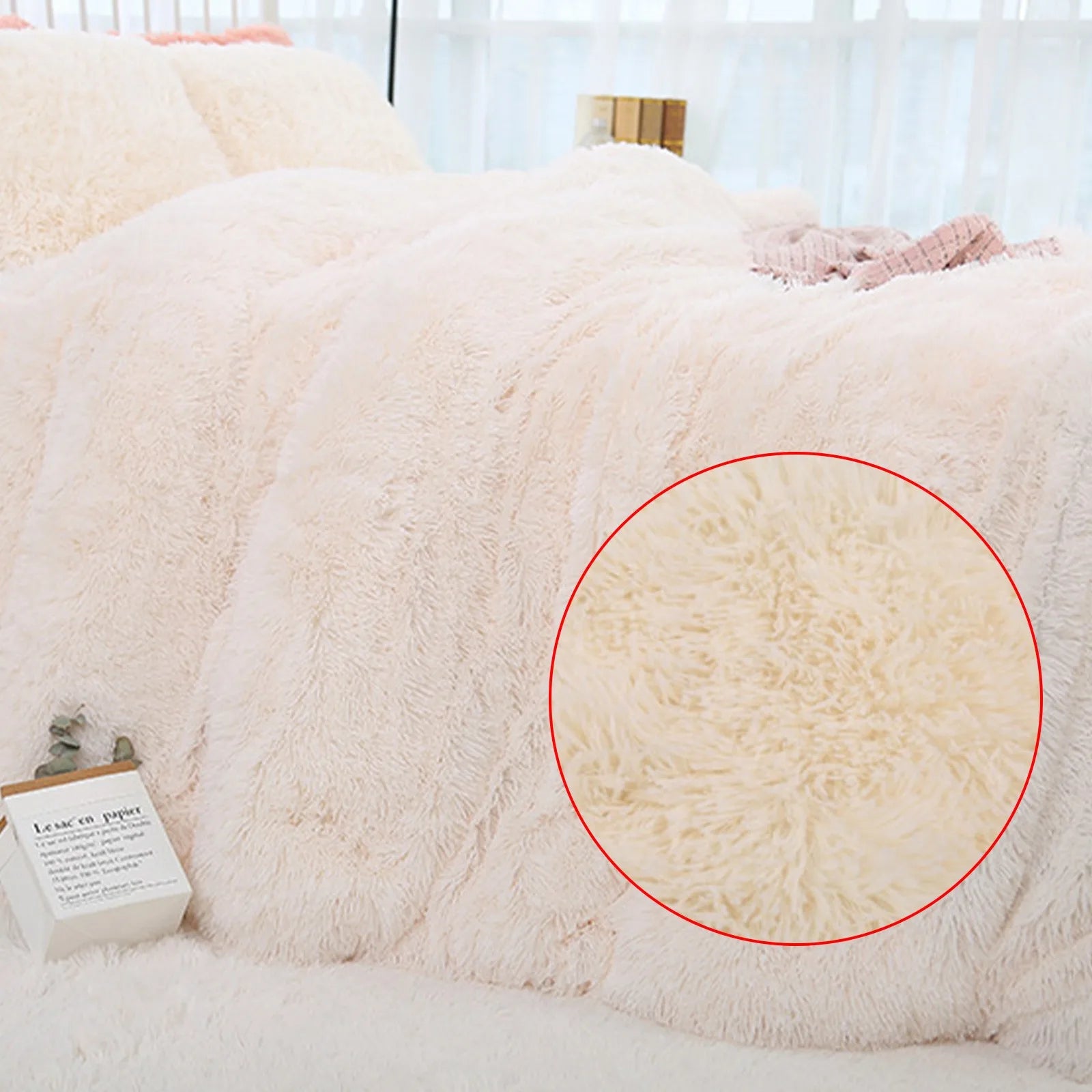 Fuzzy Fur 1PCS Super Soft Faux Elegant Cozy With Fluffy Throw Blanket Bed Sofa Bedspread Long Shaggy Soft Warm Bedding Sheet