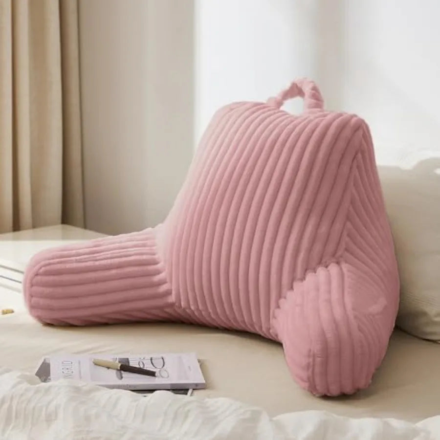 Comfortable Reading Pillow for Sitting in Bed, Flannel Back Pillow Bed Sitting Up for Adult and , Backrest Cushion for Sit Up in Couch or F
