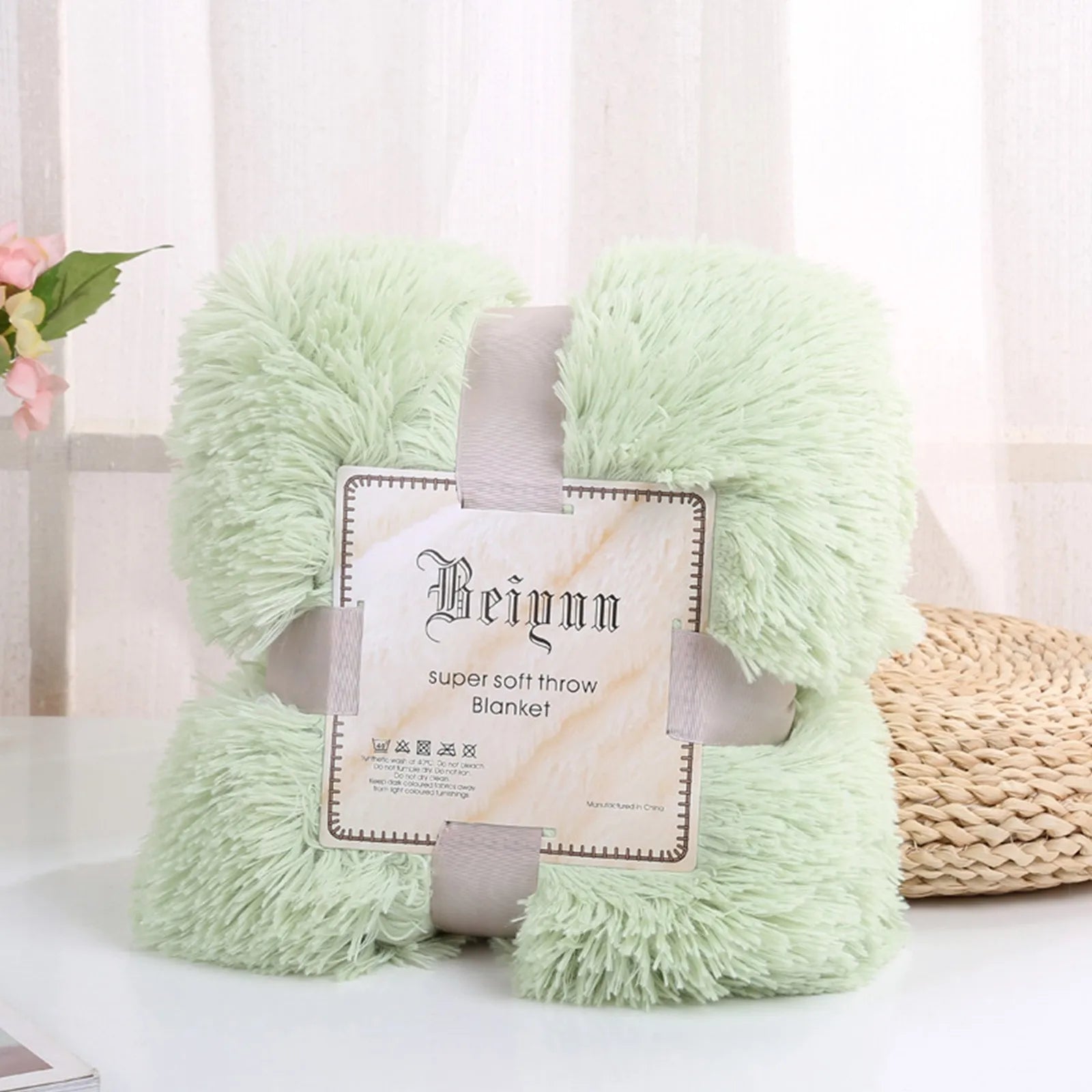 Fuzzy Fur 1PCS Super Soft Faux Elegant Cozy With Fluffy Throw Blanket Bed Sofa Bedspread Long Shaggy Soft Warm Bedding Sheet