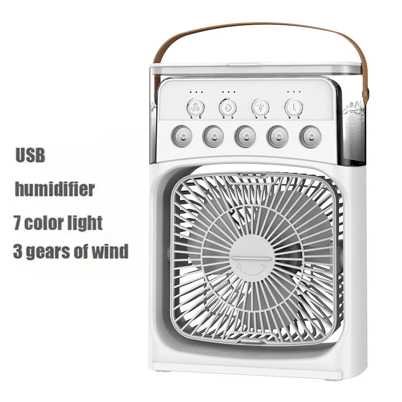 Combo 3 In 1 Fan AIr Conditioner Household Small Air Cooler LED Night Light Portable Humidifier Air Adjustment Fan Office Home Fan New