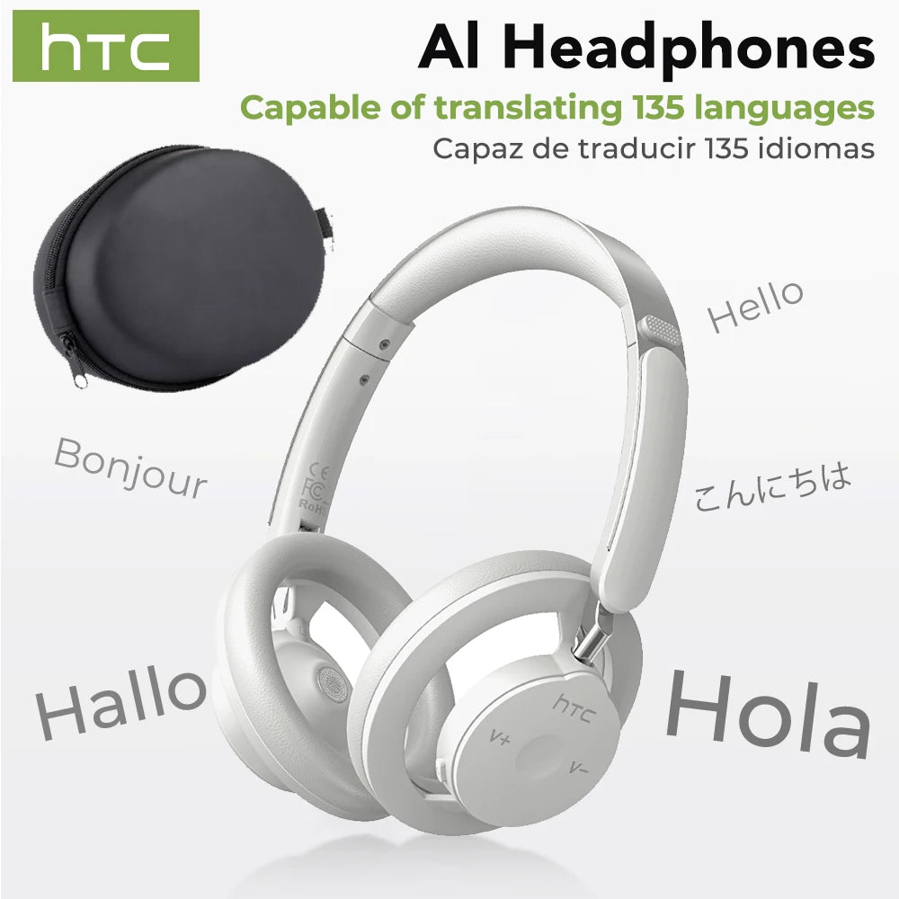Open-Ear Headphones Foldable Punchy Bass HTC HP06 Bluetooth V6.0 Wireless  Headset for PC Laptop phone TV lightweight Hollow Airy